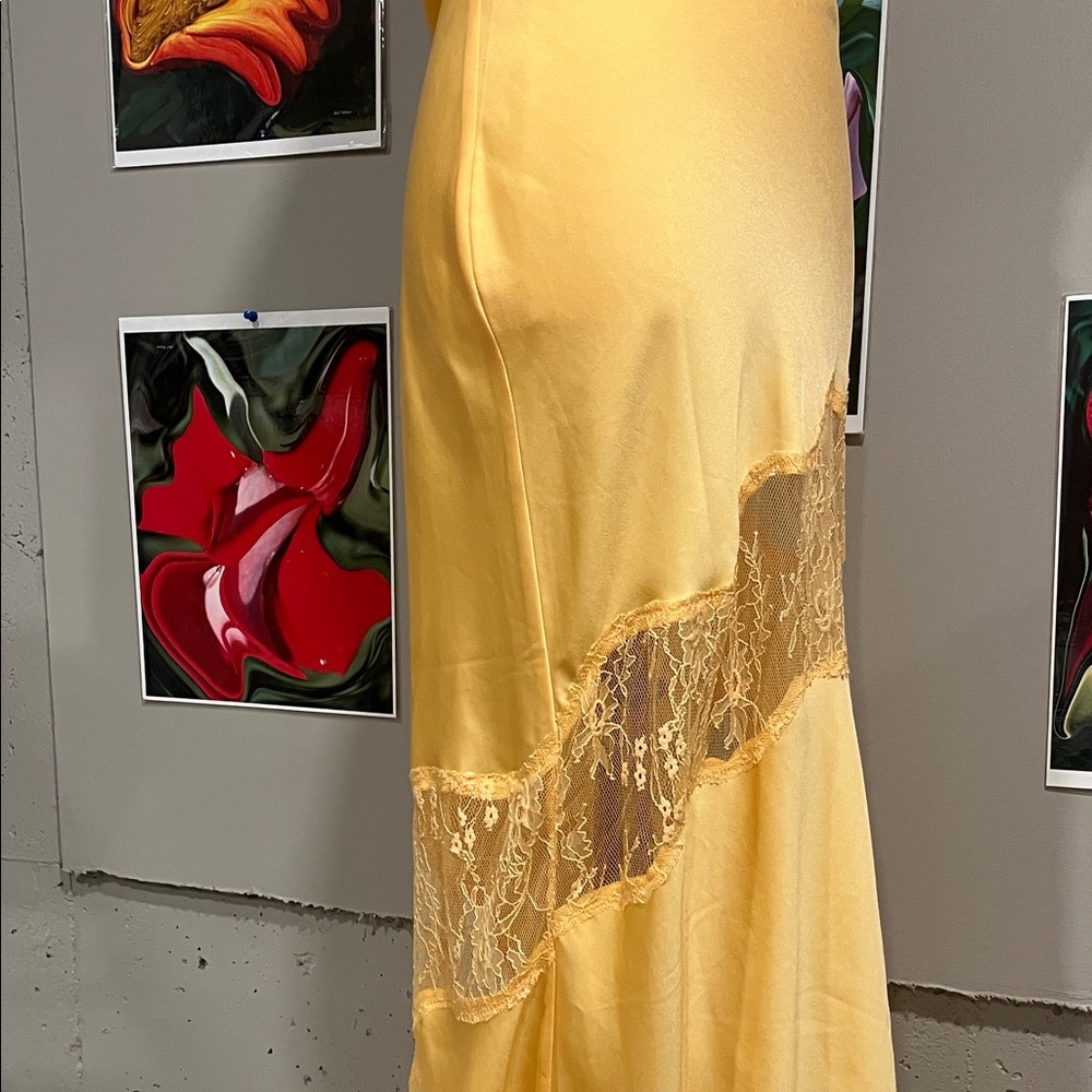 Meshki Sunny Yellow dress with lace NWTS - Picture 6 of 8